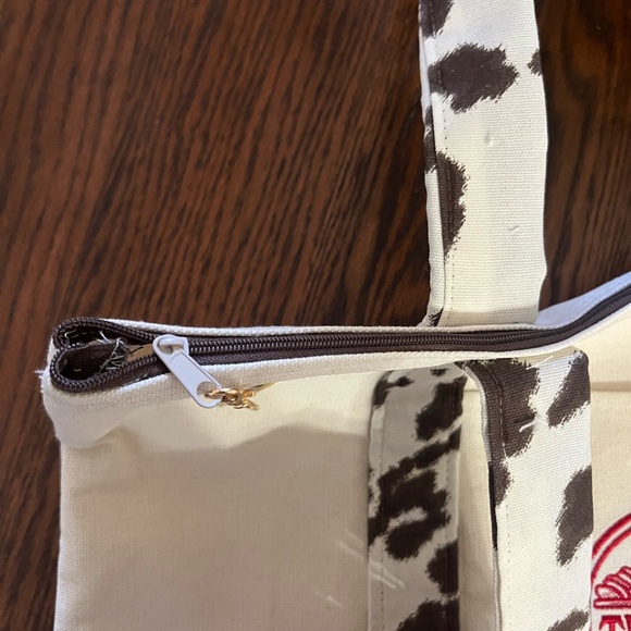 Trader Joe’s Cow print Large Tote - Picture 6 of 12